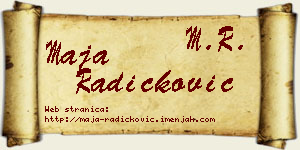 Maja Radičković vizit kartica